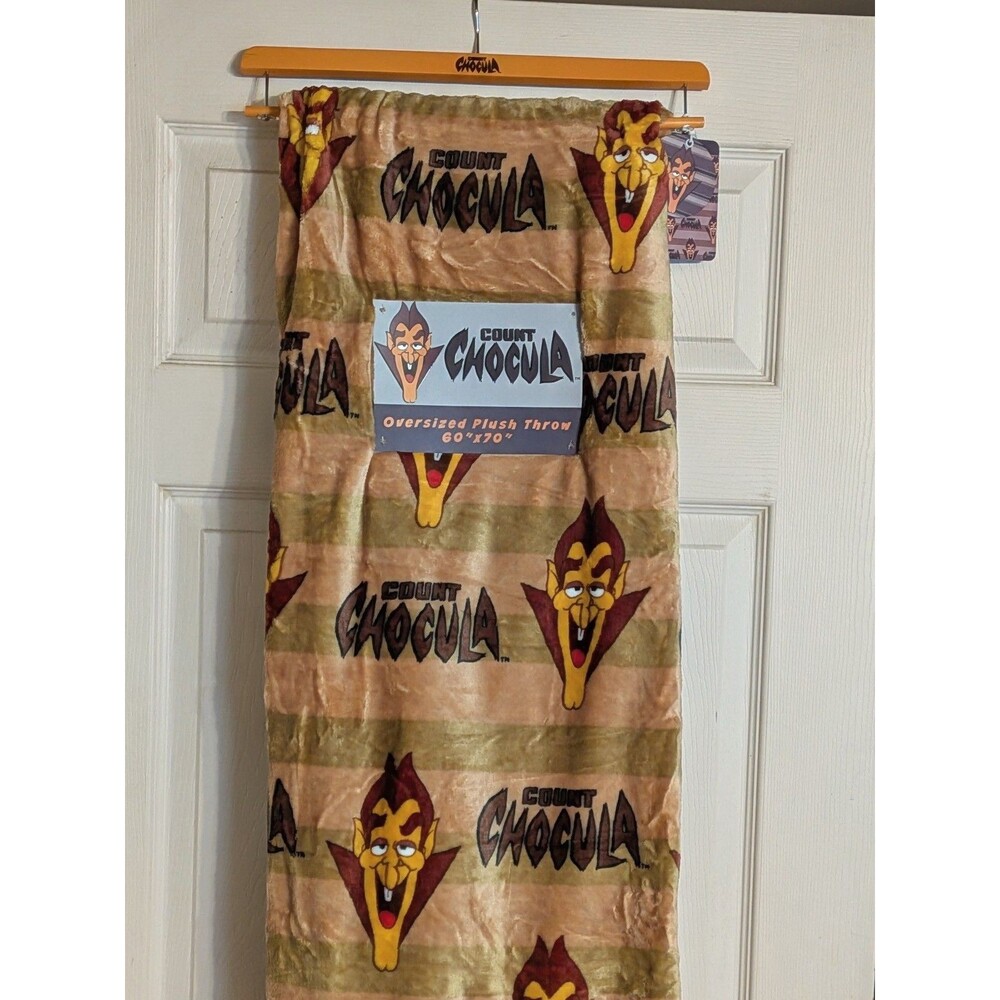 Count Chocula Oversized Plush Throw Blanket All-Over Pattern 60x70